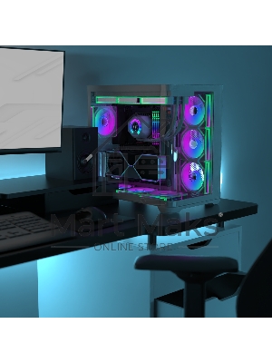 Компьютерный корпус без блока питания Case Raijintek ATREUS BT4, Midi-Tower, TG, 4x120мм ARGB, 2xUSB-A 3.0 + 1xUSB Type-C, E-ATX, ATX, mATX, mITX черный