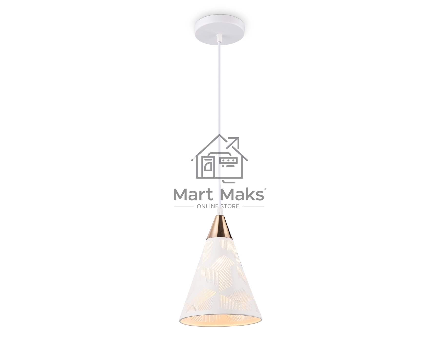 Светильник Ambrella light TR8429 WH/FGD белый/золото E27 max 40W D180*800
