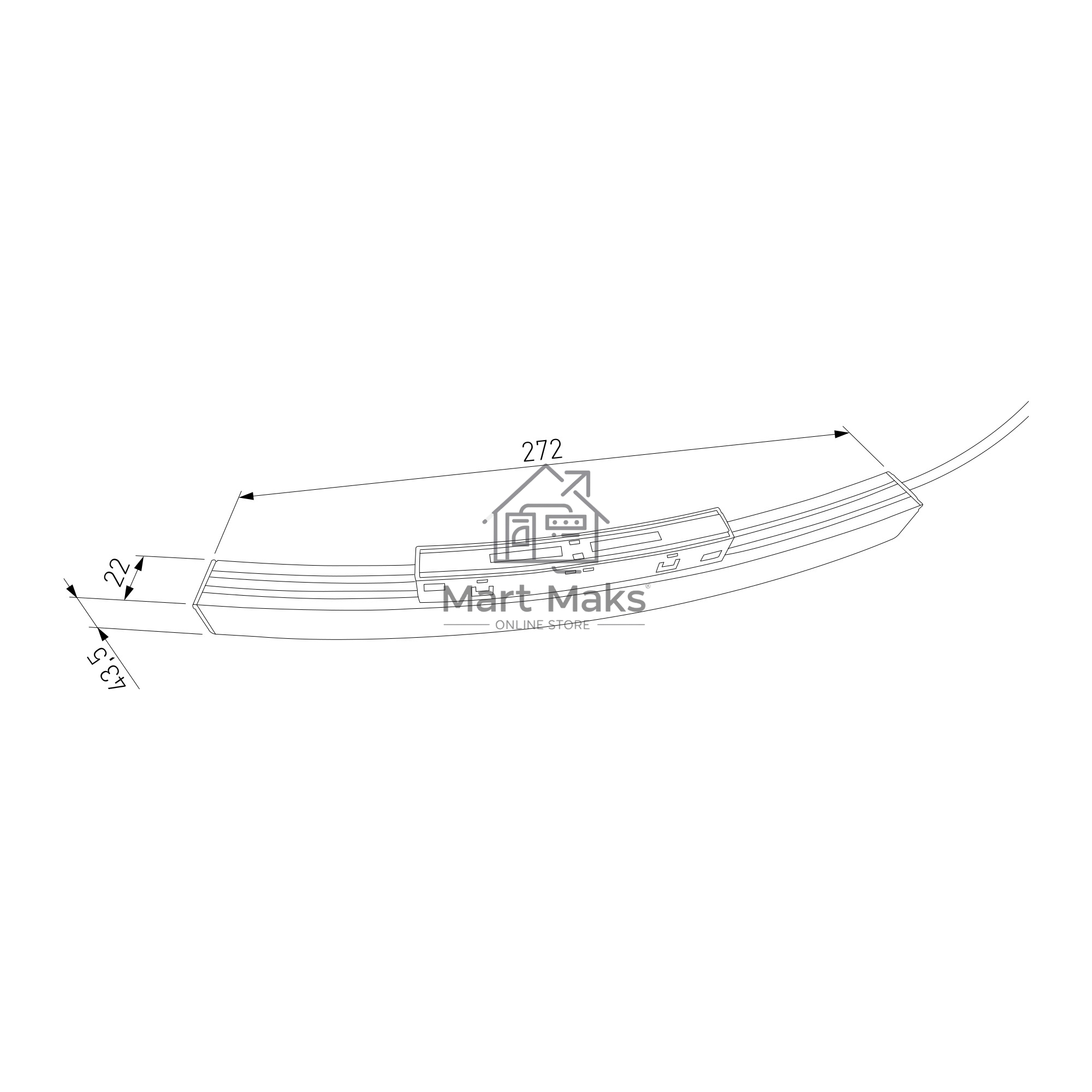 Slim Magnetic Блок питания 100W (черный) (?800mm) 95055/00