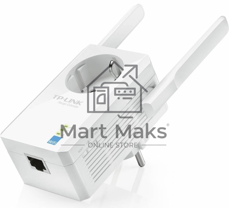 Сетевой адаптер TP-Link SOHO TL-WA860RE 300Mbps Wireless N Wall Plugged Range Extender with AC Passthrough, QCA(Atheros), 2T2R, 2.4GHz, 802.11b/g/n, 1 10/100Mbps LAN port, Range Extender button, Range Extender mode, suppo поставляется без кабеля RJ-45