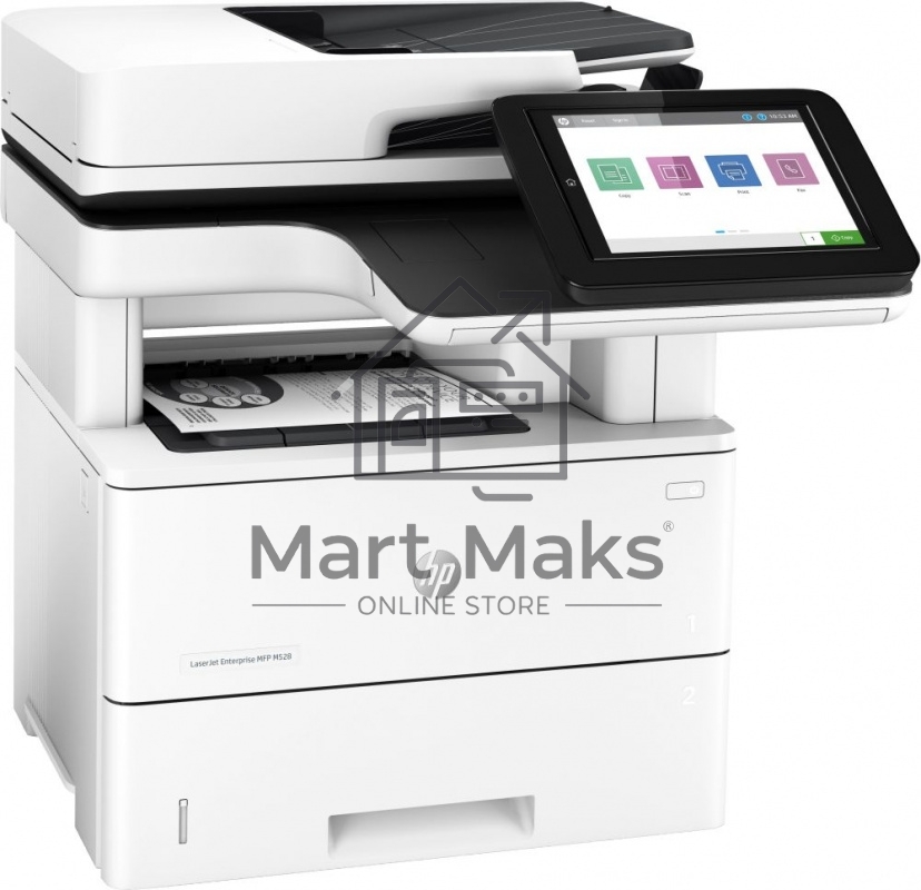 МФУ лазерный HP LaserJet Enterprise M528dn (1PV64A #B19), A4, ч/б, печ. до 43 стр/мин., скан. до 43 стр/мин. (ч/б) 38 стр/мин. (цвет), 1200 x 1200 dpi (печать) 600x600dpi (сканер), USB, RJ-45, Air Print, Mopria