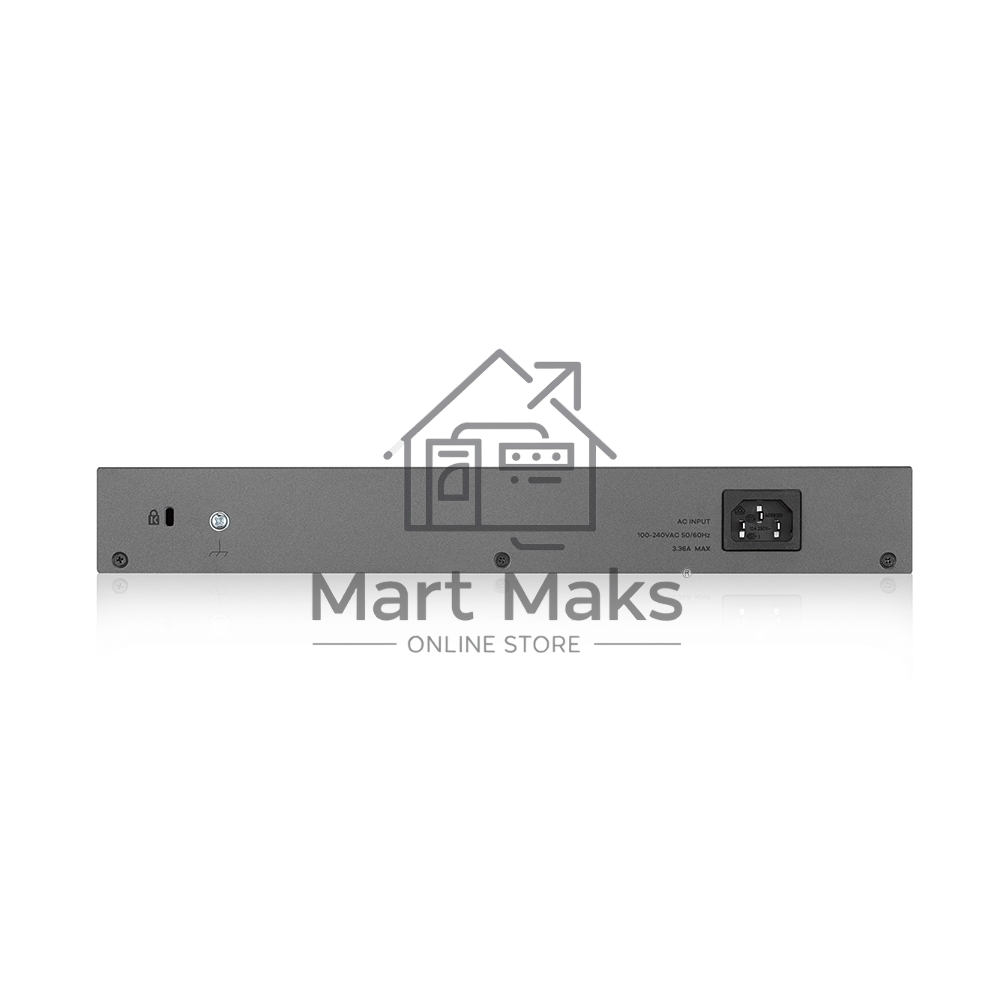 Коммутатор Zyxel GS1350-18HP, 16xGE PoE+, 2xCombo (SFP/RJ-45), бюджет PoE 250 Вт, дальность передачи питания до 250 м, автоперезагрузка PoE-портов, повышенная защита от перенапряжений и электростатических разряд