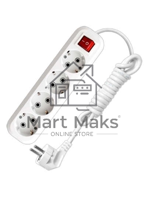 Удлинитель 4х2м с заземл. 16А IP20 S-304 с выкл. ПВС 3х1 UNIVersal 9634419