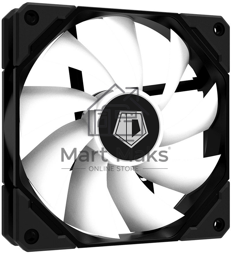 Вентилятор для корпуса ID-Cooling TF-12025-ARGB черный, 120 мм, 1500 об/мин, 30.5 дБ, 4 pin
