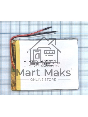 Аккумулятор Li-Pol (батарея) 4*55*75мм 3pin 3.7V/2000mAh Аккумулятор Li-Pol (батарея) 4*55*75мм 3pin 3.7V/2000mAh