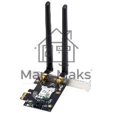 Сетевой адаптер ASUS PCE-BE6500 WiFi 7 Bluetooth 5.4 2882+2882+688Mbps 6GHz/5GHz/2.4GHz 