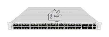 Коммутатор CRS354-48P-4S+2Q+RM Cloud Router Switch 354-48P-4S+2Q+RM with 48 x Gigabit RJ45 LAN (all PoE-out), 4 x 10G SFP+ cages, 2 x 40G QSFP+ cages, RouterOS L5, 1U rackmount enclosure, 750W PSU