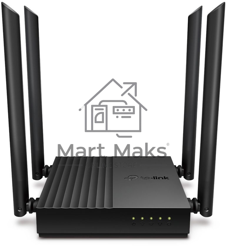 Роутер TP-Link Archer A64 AC1300 Wi-Fi роутер с MU-MIMO. RouterSPEED: 400 Mbps at 2.4GHz + 867Mbps at 5GHz SPEC: 4×Antennas, 1×Gigabit WAN Port + 4×Gigabit LAN Ports FEATURE: Tether App, WPA3, Access Point Mode, IPv6 Supported, IPTV, Beamforming, Smart Co