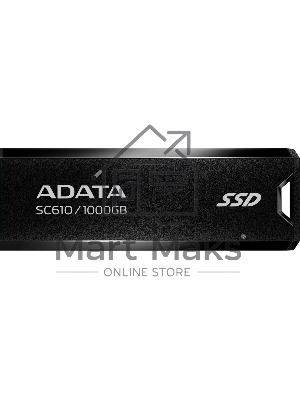 Внешний SSD ADATA SC610, 1TB, USB 3.2 Gen 2 Type-A, R/W 550/500, черный