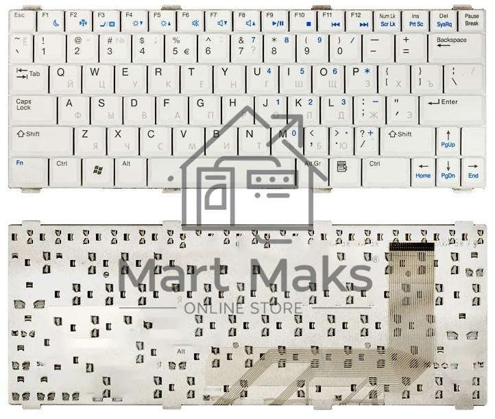 Клавиатура для ноутбука Dell Vostro 1200 V1200 белый