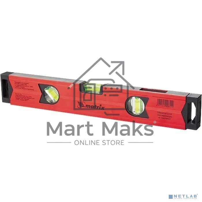 Уровень MATRIX 34704 400мм 0.5мм/м 3 глазка