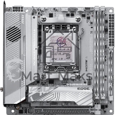 Материнская плата MSI MPG X870I EDGE TI EVO WIFI, AM5, AMD X870, 2xDDR5 (до 128 ГБ), 2xSATA, 3xM.2 (1xPCIe 5.0, 2xPCIe 4.0), 1xPCIe 5.0 x16, 1xHDMI, 1x5Gb LAN, Wi-Fi 7, Bluetooth 5.4, 2xUSB-C 40Gbps (USB4), 1xUSB-C 10Gbps, 5xUSB-A 10Gbps, 3x3.5 мм + S/PDIF оптический, 7.1, белый/серебристый, Mini-ITX