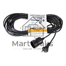 Удлинитель-шнур PROconnect ПВС 2х0.75, 10 м, б/з, 6 А, 1300 Вт, IP20, черный