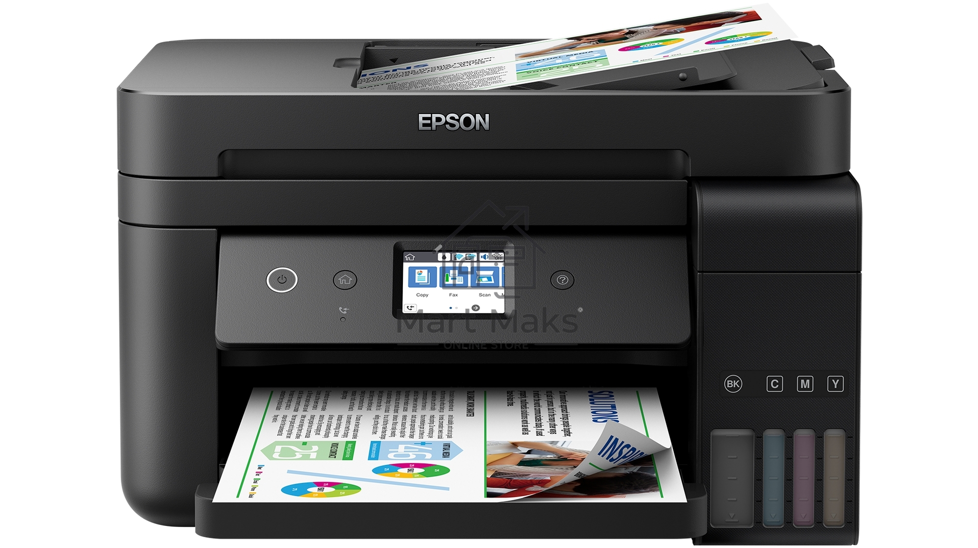 МФУ струйное Epson L6290, А4, цветной, печ. до 15/8.5 стр/мин., 4800x1200 dpi (печ.), 1200 x 2400 dpi (скан.), Wi-Fi, Ethernet, USB