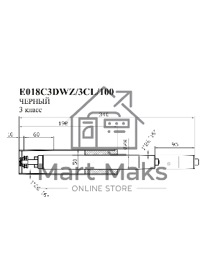 Газлифт Бюрократ E018 E018C3DWZ/3CL/100 черный