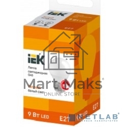 Лампа Iek LLE-G45-9-230-30-E27 светодиодная ECO G45 шар 9Вт 230В 3000К E27