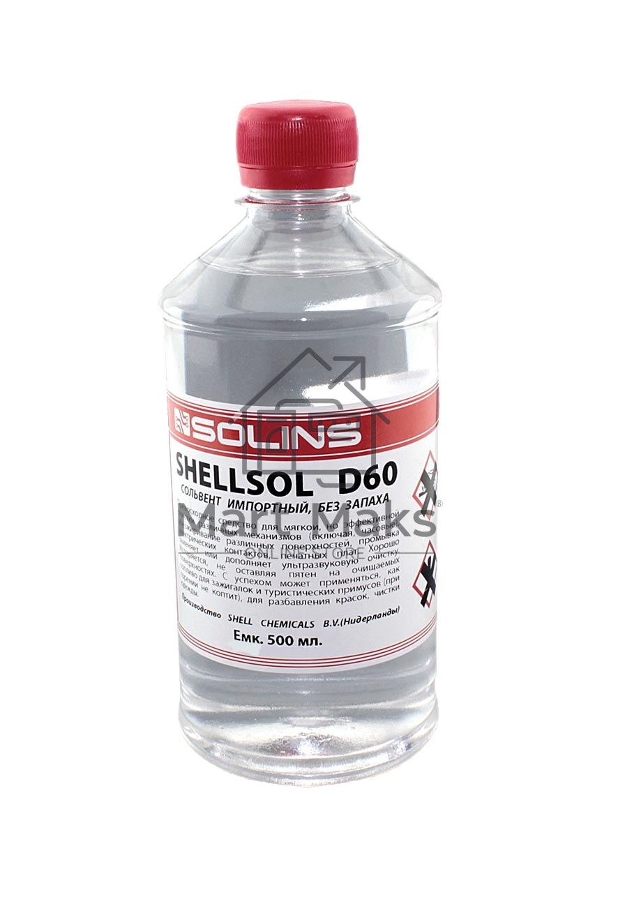 Индустриальный растворитель Solins SHELLSOL D60 - 500 мл