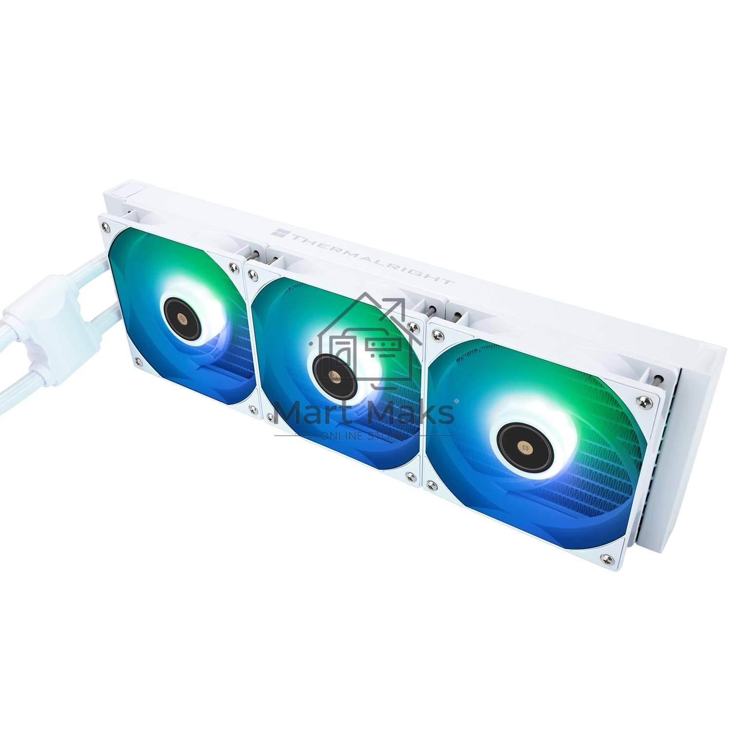 Водяное охлаждение для процессора Thermalright Frozen Notte 360 белый ARGB V2 (360mm, White, ARGB/ Fans: 3x120mm, 72.37CFM, 27.7dBA, 2000RPM/ Pump height 54mm, 28dBA, 5300RPM, Rad thickness 27mm/ S: 1200, 1700, 1851, 2011, 2066, 115X, AM2, AM2+, AM3, AM3+
