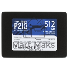 Накопитель SSD Patriot P210, 512Gb, SATA III, 2.5