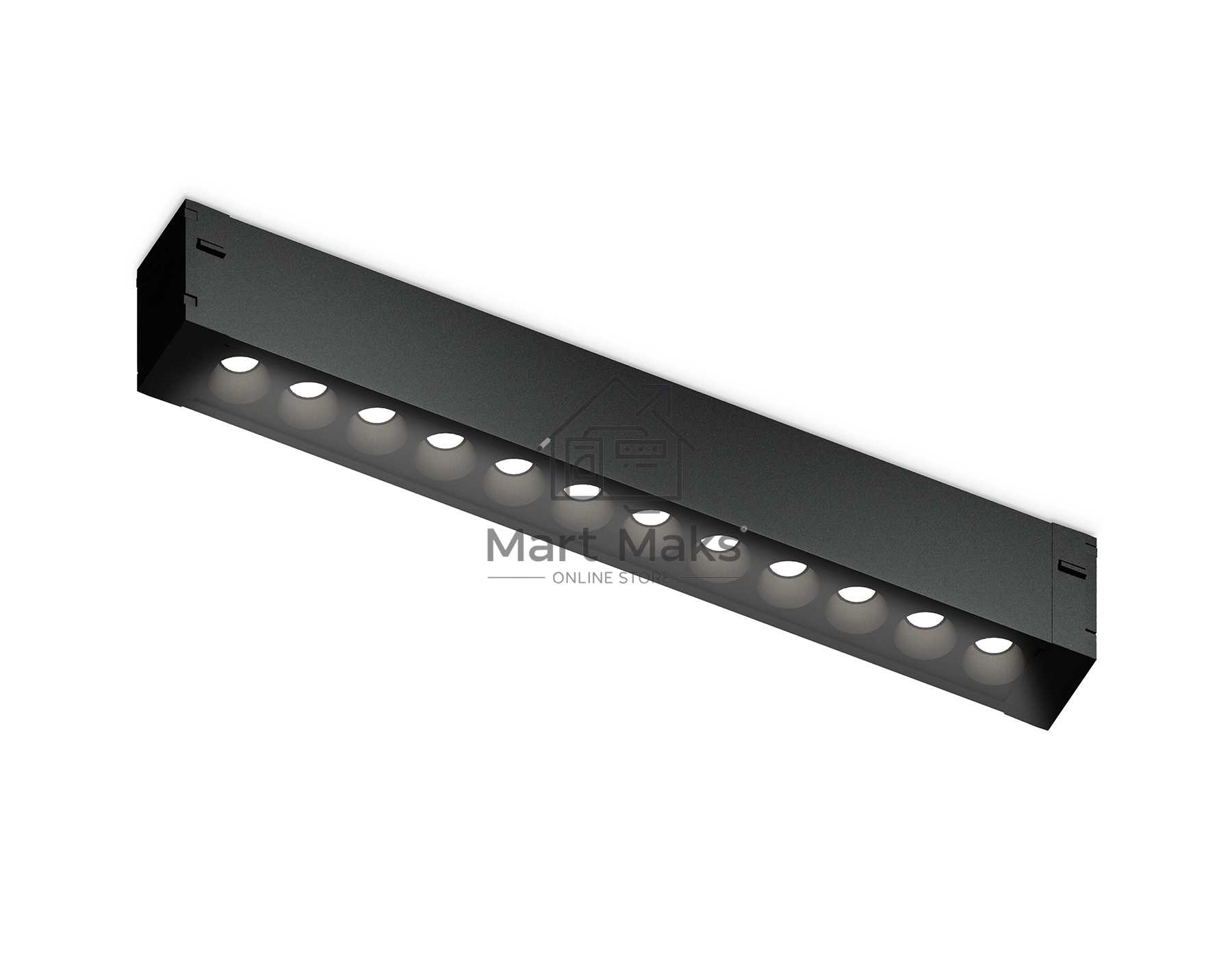 Светильник светодиодный трековый для шинопровода Magnetic Ambrella light GL1720 BK черный IP20 12W 4200K 220V 24° 232*25*42 (Без ПДУ)