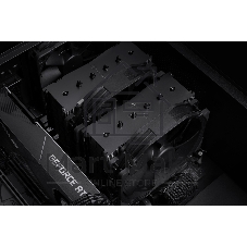 Кулер для процессора/ CPU Cooler Noctua NH-D15 chromax.black (183W, 4-pin PWM, 165mm, Al/Cu, 6x6mm, 2x140mm, 82.43CFM, 24.6dBA, 1500RPM, S: 1851/1700/1200/115X, AM5/AM4, Black)