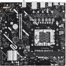Материнская плата ASUS PRIME B840M-R, AM5, AMD B840, 2xDDR5, 4xSATA, 1xPCIe 4.0 x16, 1xPCIe 3.0 x1, 1xDisplayPort, 1xHDMI, 1x 1Gb LAN, 4xUSB 3.2 Gen1, 2xUSB 2.0, 3x3.5 мм, 7.1, microATX