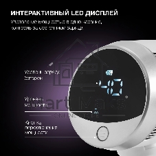 Пылесос вертикальный Hyundai HYV-S5550 белый/серебристый, питание от аккумулятора, 100 Вт, уборка сухая, пылесборник 0.5 л