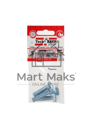 Болт М8х30 с шестигранной головкой цинк. DIN 933 (уп.4шт) класс прочности 8.8. пакет Tech-Krep 102970 Болт М8х30 с шестигранной головкой цинк. DIN 933 (уп.4шт) класс прочности 8.8. пакет Tech-Krep 102970