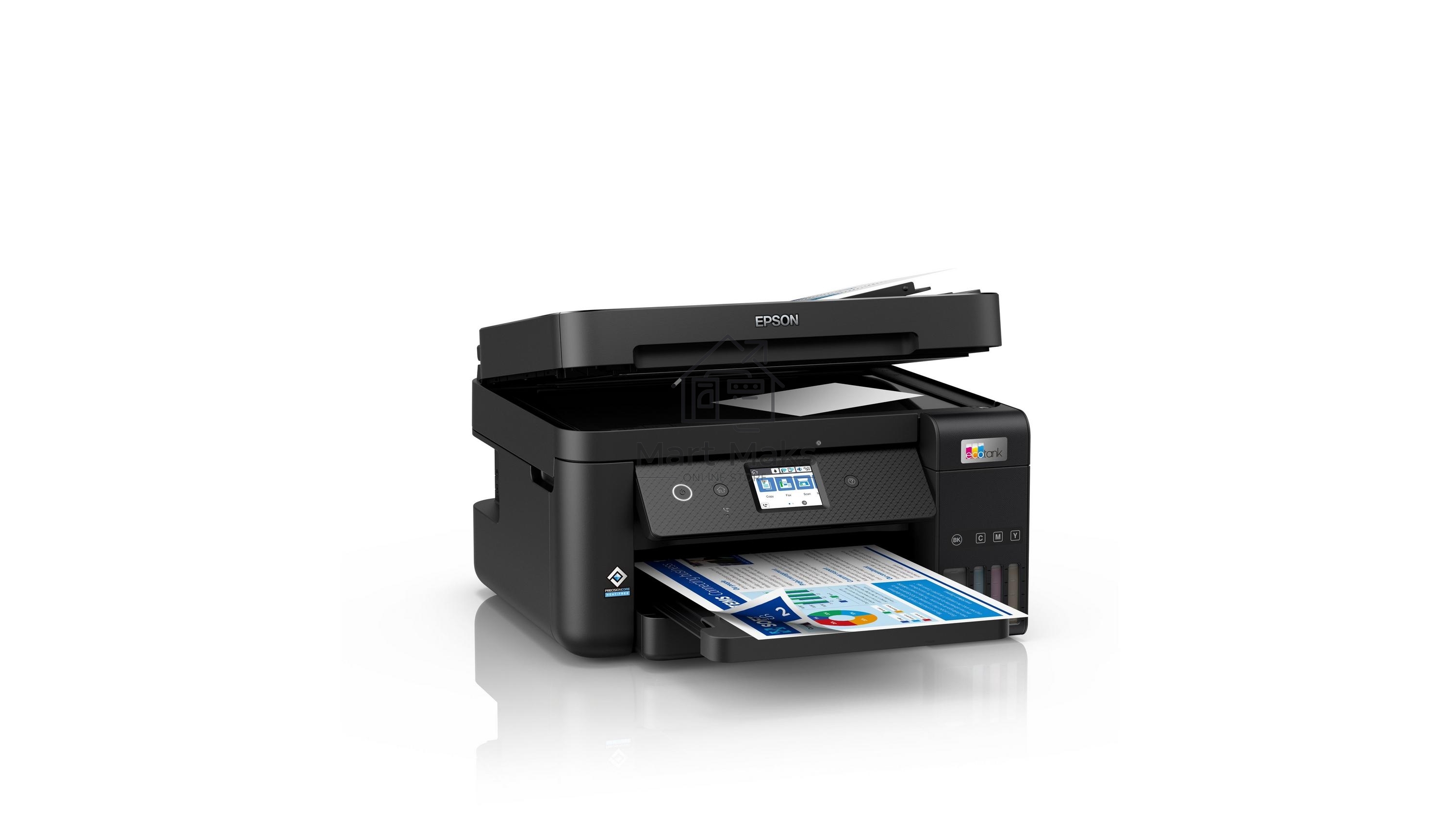 МФУ струйное Epson L6290, А4, цветной, печ. до 15/8.5 стр/мин., 4800x1200 dpi (печ.), 1200 x 2400 dpi (скан.), Wi-Fi, Ethernet, USB