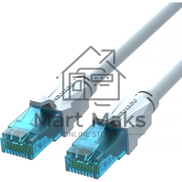Патч-корд Vention прямой UTP cat.5е, RJ45 - 1,5м. Серый