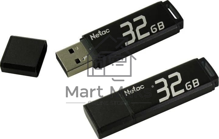 Флешка USB R/W R/W Netac U351 32Gb <NT03U351N-032G-20BK>, USB2.0