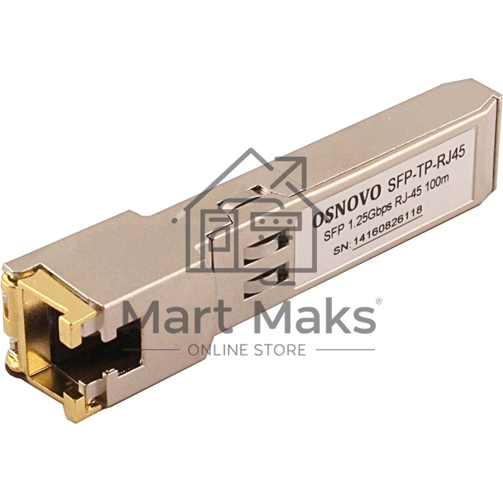 Трансивер OSNOVO Медный SFP модуль GE, до 1,25Гбит/с, до 100м