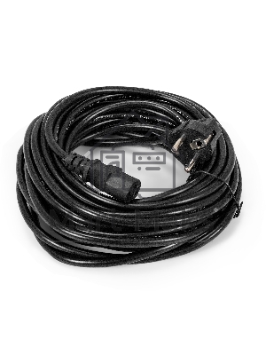 Кабель питания ExeGate Special PC-10S (Евровилка угловая Schuko->C13, 3*1.0мм2, CCA, черный, 10м)