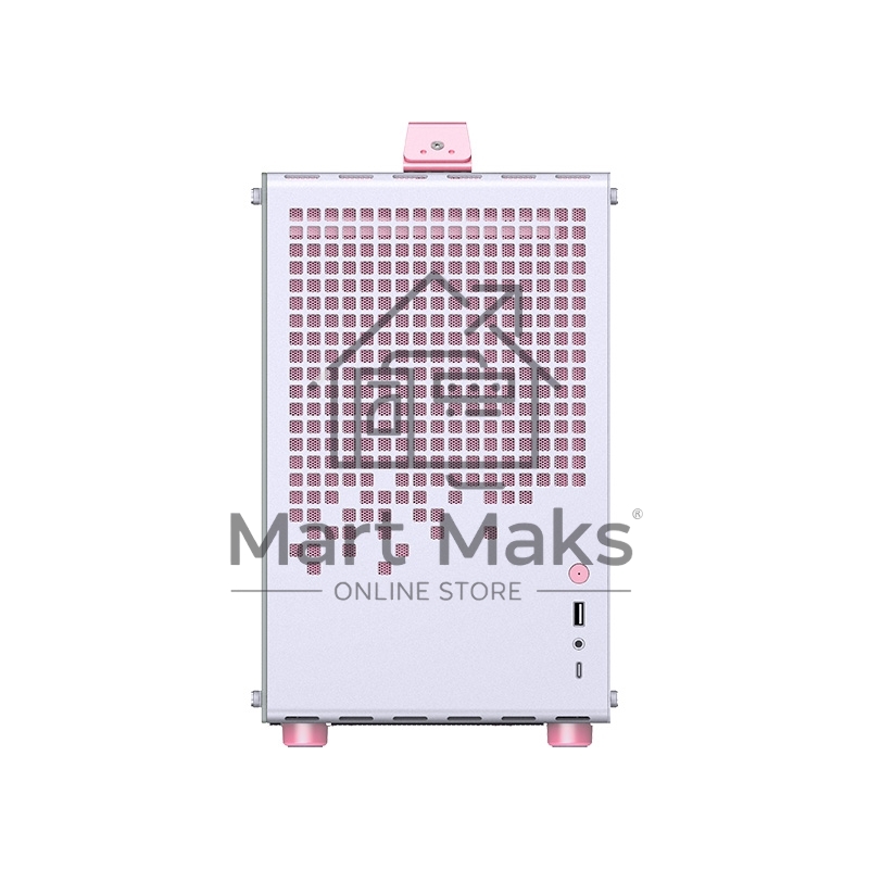 Корпус без блока питания Case JONSBO Z20, Mini-Tower, TG, no fan, 1xUSB-A 3.2 + 1xUSB-C 3.2, mATX, mITX Pink/White