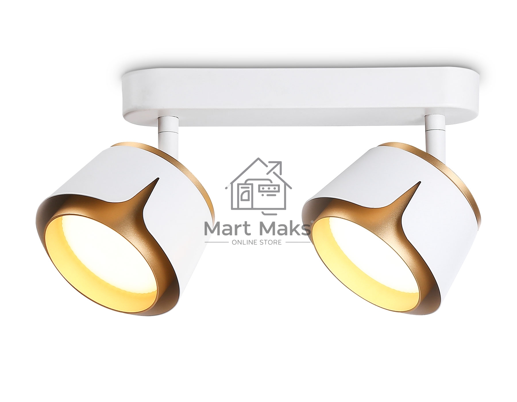Светильник Ambrella light TN71229/2 WH/GD белый/золото GX53/2 220*100*147