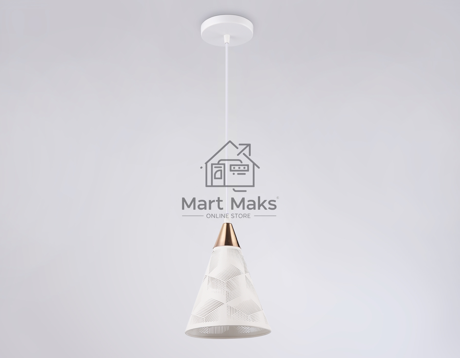 Светильник Ambrella light TR8429 WH/FGD белый/золото E27 max 40W D180*800