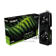 Видеокарта Palit GeForce RTX 5060 Ti DUAL, 8 GB GDDR7, 128 bit, 3xDisplayPort, HDMI, GPU 2407 MHz