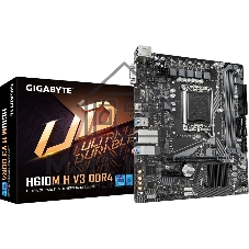 Материнская плата GIGABYTE H610M H V3 DDR4, LGA1700, Intel H610, 2xDDR4, 4xSATA, 1xM.2, 1xPCIe 4.0 x16, 1xPCIe x1, HDMI, D-Sub, 1x1Gb LAN, 3x3.5 мм, 7.1, microATX