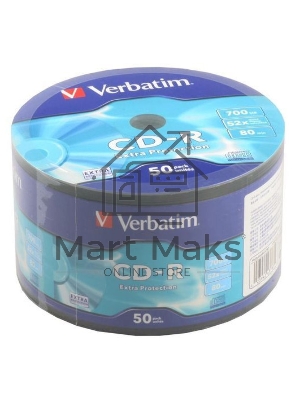 Диск CD-R Verbatim 700 Mb, 52x, Shrink (50), DataLife (50/600)