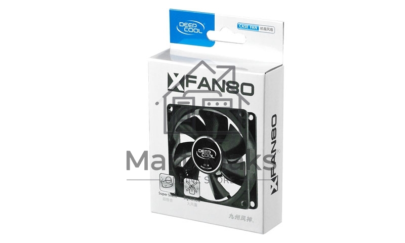 Вентилятор для корпуса DEEPCOOL XFAN 80 черный, 80 мм, 1800 об/мин, 20.3 дБ, 4 pin
