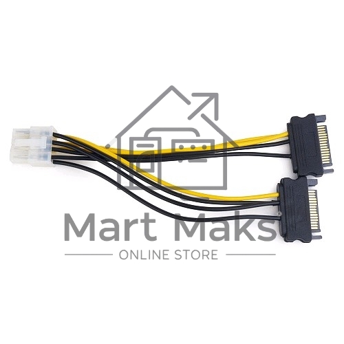 Разветвитель питания Cablexpert CC-PSU-83, 2xSATA->PCI-Express 8pin, для подключения в/к PCI-Е (8pin) к б/п ATX