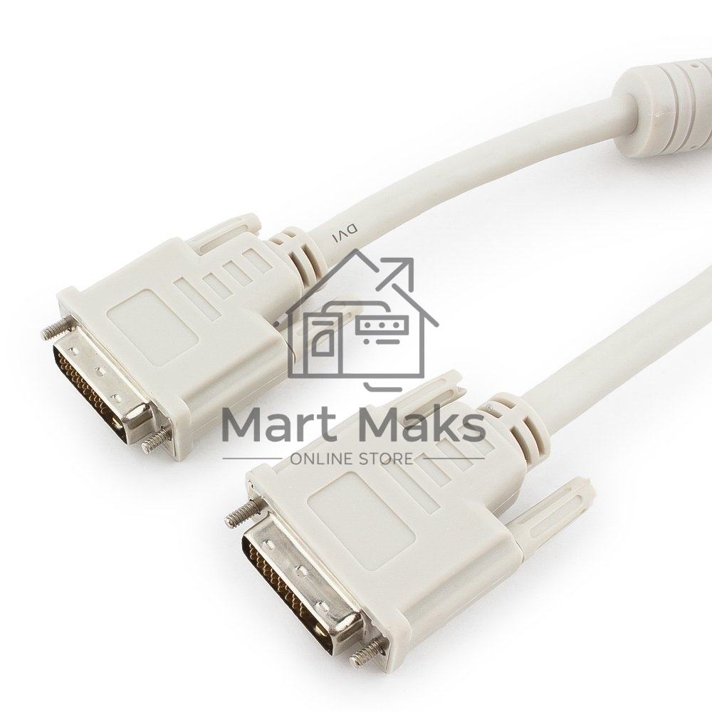Кабель DVI-D single link Gembird, 3м, 19M/19M экран, феррит.кольца, пакет CC-DVI-10