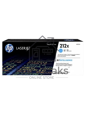 Картридж лазерный HP 212X W2121X голубой для HP CLJ Enterprise M554/M555