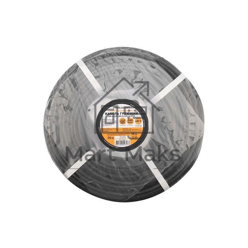 Кабель греющий саморегулирующийся экранированный SRF16-2CR/SRL16-2CR (16 Вт/1 м), 50 м PROconnect