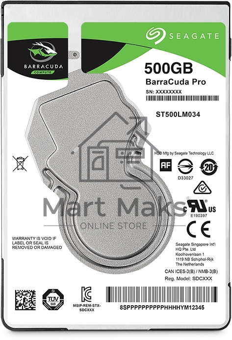 Жесткий диск Seagate HDD 500 GbBarraCuda ST500LM034 2.5
