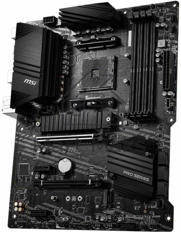 Материнская плата MSI B550-A PRO, AM4, AMD B550, 4xDDR4, 6xSATA, 2xM.2, 1xPCI-E 4.0 x16, 1xPCI-E 3.0 x16, 2xPCI-E x1, 1xHDMI, 1xDP, 1x 1Gb LAN, 4xUSB-A 2.0, 2xUSB-A 3.2 Gen 1, 1xUSB-A 3.2 Gen 2, 1xUSB-C 3.2 Gen 2, 6x3.5 мм, 7.1, ATX