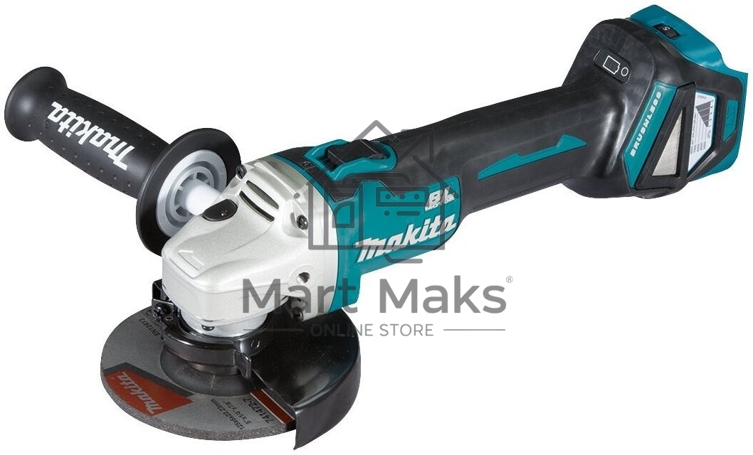 УШМ MAKITA DGA511Z ф125мм, 18В, Li-ion, 3000-8500об\м, 2.3кг, пл пуск, anti-restart, защ от обр.уд