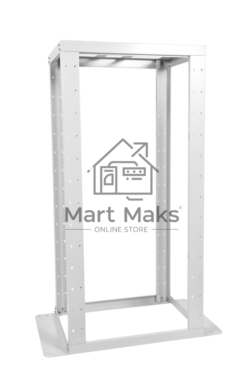 Стойка двухрамная ЦМО СТК-С-42.2.750 42U 560ммX1035мм направл.закл.гайки 400кг серый