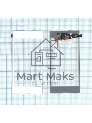 Сенсорное стекло (тачскрин) для Sony Xperia E3 (D2202) белое