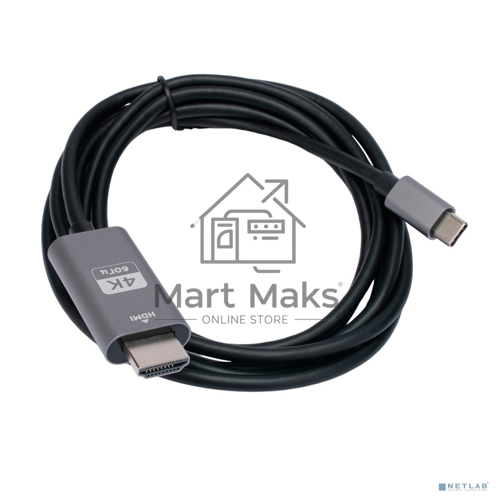 Кабель-переходник Cablexpert CCB-A-CM-HDMI-1.8M с Type-C на HDMI  v2.0, Mobile, 1.8м, черный, корбка